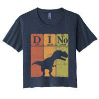 Dinosaur Periodic Table Elements T Rex Dino Paleontologist Women's Crop Top Tee