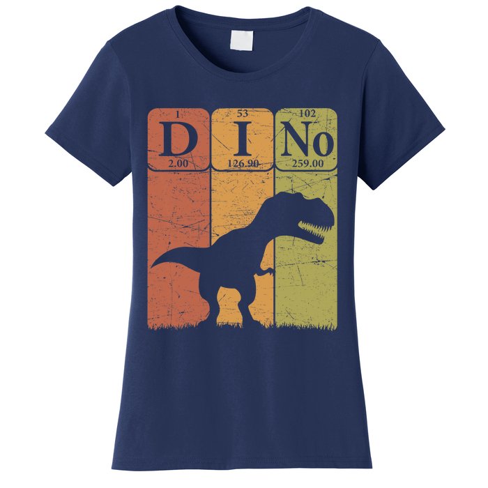 Dinosaur Periodic Table Elements T Rex Dino Paleontologist Women's T-Shirt