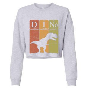 Dinosaur Periodic Table Elements T Rex Dino Paleontologist Cropped Pullover Crew