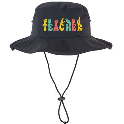 Deaf Pride Teacher Asl Sign Language Word Deaf Hearing Loss Legacy Cool Fit Booney Bucket Hat