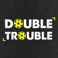 Double Pickleball Trouble Pickle Ball Pickle Ball Player Garment-Dyed Fleece Hoodie