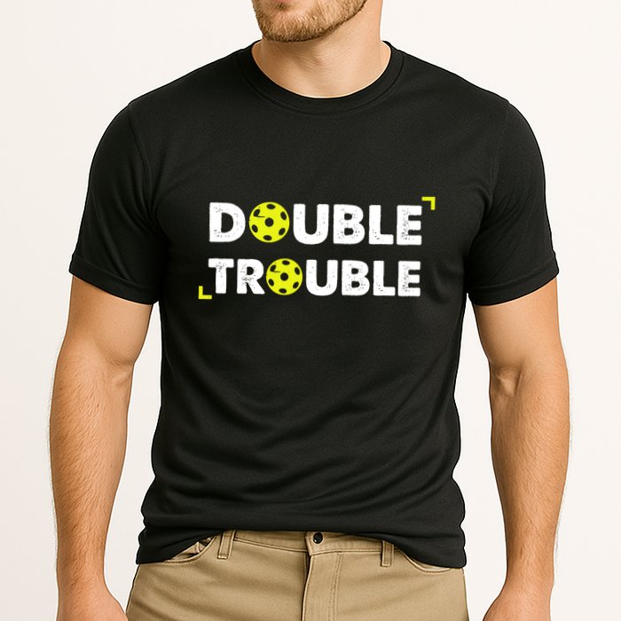Double Pickleball Trouble Pickle Ball Pickle Ball Player Performance Shirt