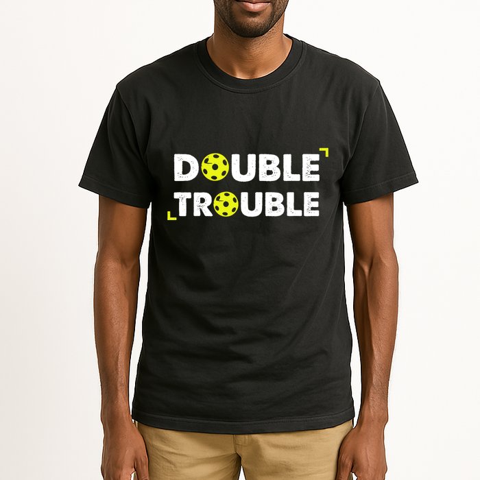Double Pickleball Trouble Pickle Ball Pickle Ball Player Tall T-Shirt