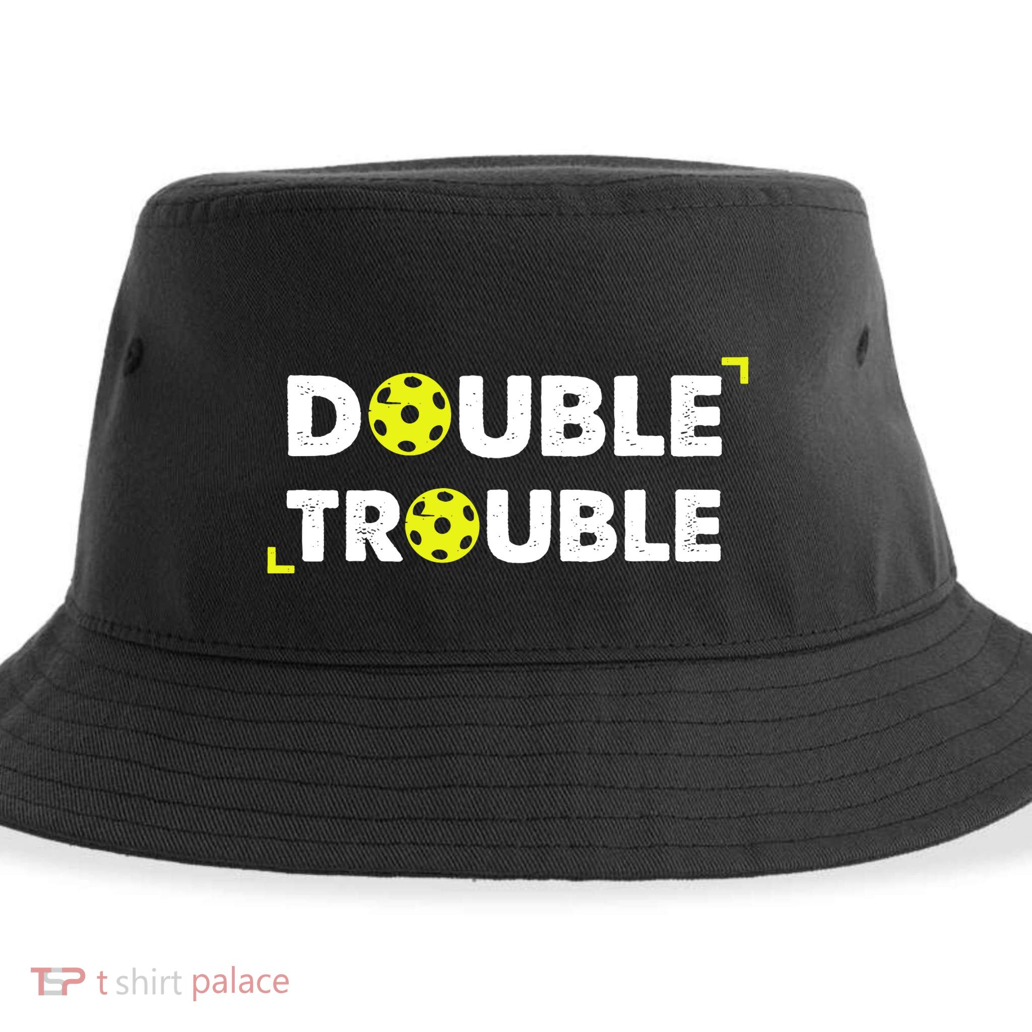 Double Pickleball Trouble Pickle Ball Pickle Ball Player Sustainable Bucket Hat