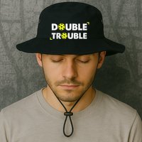 Double Pickleball Trouble Pickle Ball Pickle Ball Player Bucket Hat