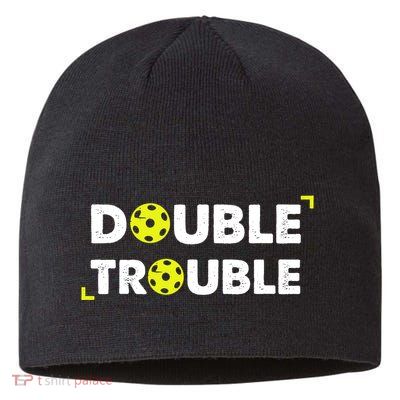 Double Pickleball Trouble Pickle Ball Pickle Ball Player Sustainable Beanie