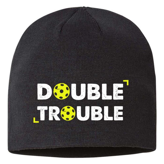 Double Pickleball Trouble Pickle Ball Pickle Ball Player Sustainable Beanie