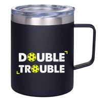 Double Pickleball Trouble Pickle Ball Pickle Ball Player 12oz Stainless Steel Coffee Mug