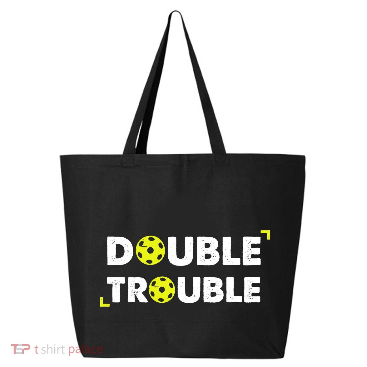 Double Pickleball Trouble Pickle Ball Pickle Ball Player 25L Jumbo Tote