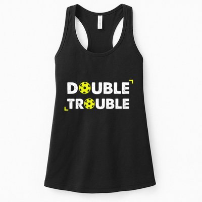 Double Pickleball Trouble Pickle Ball Pickle Ball Player Womens Tank Top