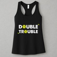 Double Pickleball Trouble Pickle Ball Pickle Ball Player Womens Tank Top
