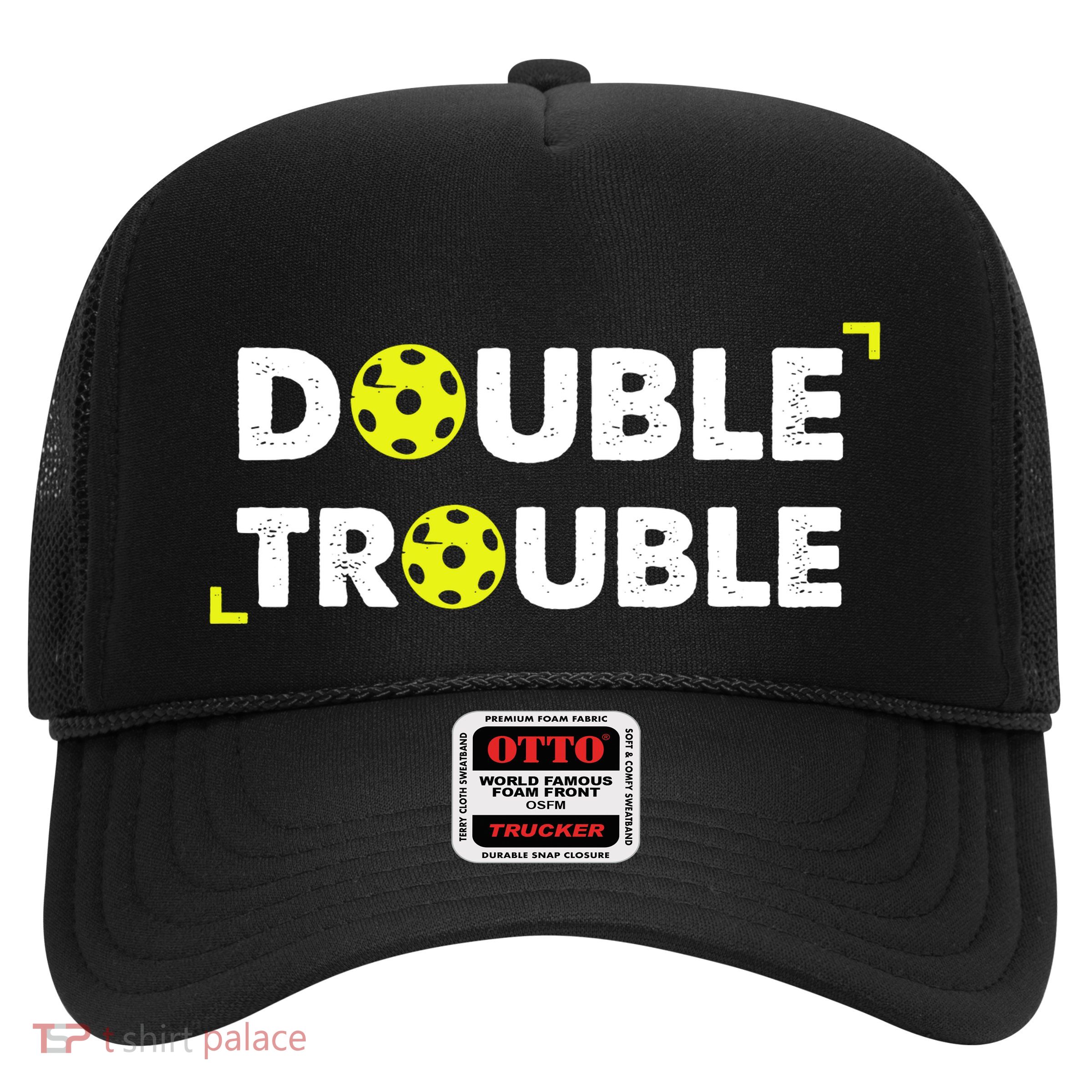 Double Pickleball Trouble Pickle Ball Pickle Ball Player Trucker Hat
