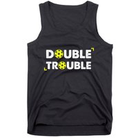 Double Pickleball Trouble Pickle Ball Pickle Ball Player Tank Top