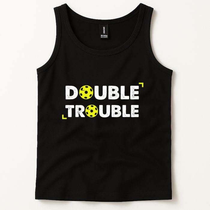 Double Pickleball Trouble Pickle Ball Pickle Ball Player Tank Top