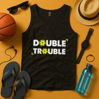 Double Pickleball Trouble Pickle Ball Pickle Ball Player Tank Top