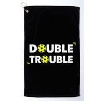 Double Pickleball Trouble Pickle Ball Pickle Ball Player Golf Towel