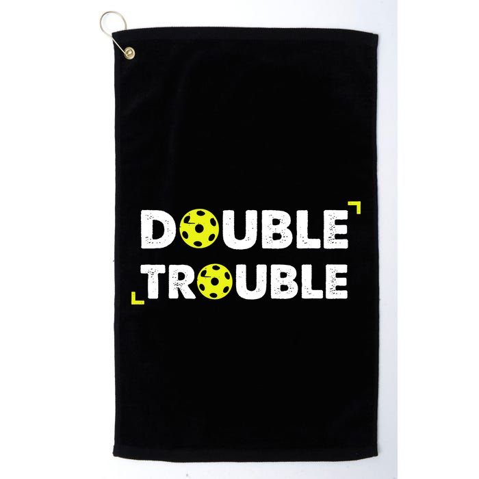 Double Pickleball Trouble Pickle Ball Pickle Ball Player Golf Towel