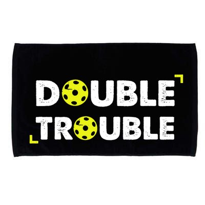 Double Pickleball Trouble Pickle Ball Pickle Ball Player Microfiber Hand Towel