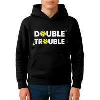 Double Pickleball Trouble Pickle Ball Pickle Ball Player Kids Hoodie