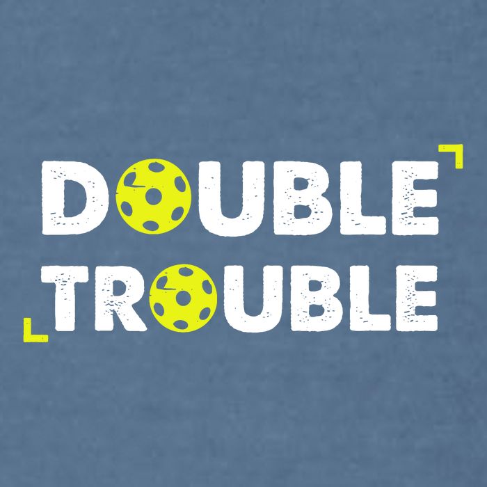 Double Pickleball Trouble Pickle Ball Pickle Ball Player Garment-Dyed Sweatshirt