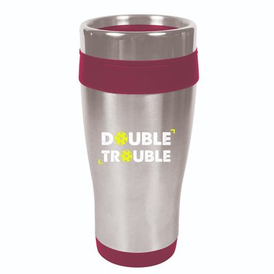 Double Pickleball Trouble Pickle Ball Pickle Ball Player 16oz Travel Tumbler