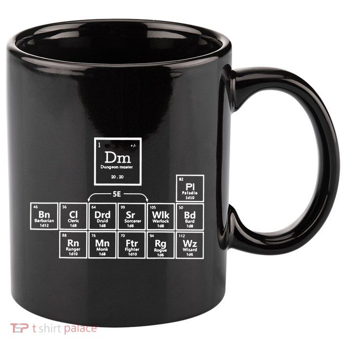Dnd Periodic Table 11oz C Handle Ceramic Mug