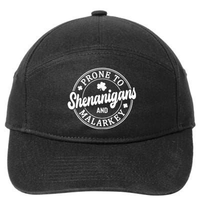 Distressed Prone to Shenanigans and Malarkey 7-Panel Snapback Hat