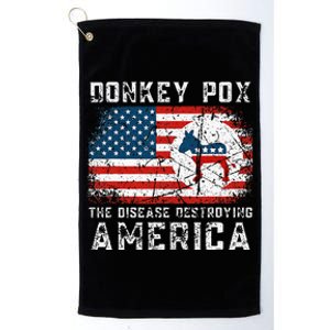 Donkey Pox The Disease Destroying America Funny Anti Biden Platinum Collection Golf Towel