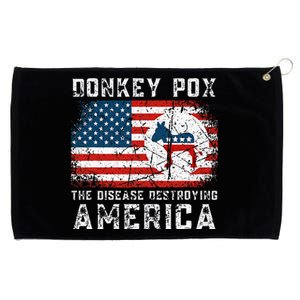 Donkey Pox The Disease Destroying America Funny Anti Biden Grommeted Golf Towel