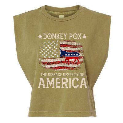 Donkey Pox The Disease Destroying America Funny Donkeypox Garment-Dyed Women's Muscle Tee