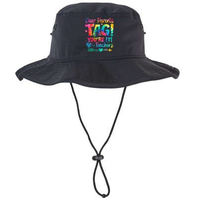 Dear Parents Tag Youre It Love Teachers Tie Dye Funny Gifts Bucket Hat