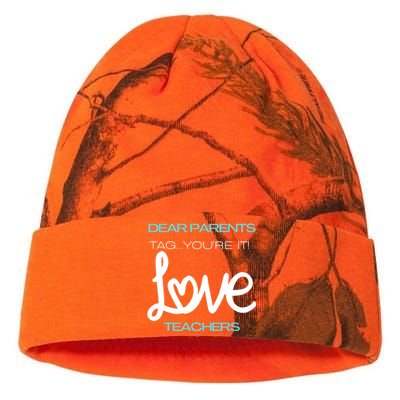 Dear Parents Tag You're It Love Teacher First Day Of School Gift Kati Licensed 12" Camo Beanie