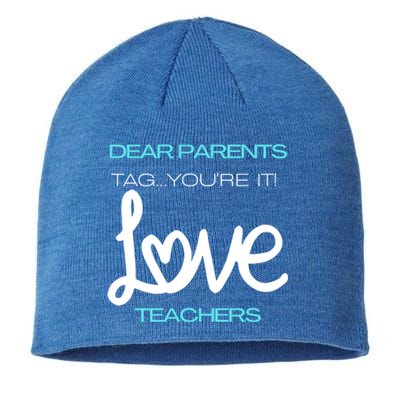 Dear Parents Tag You're It Love Teacher First Day Of School Gift Sustainable Beanie