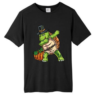 Dabbing Pilgrim Turtle Thanksgiving Cool Gift Tall Fusion ChromaSoft Performance T-Shirt