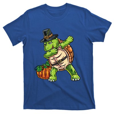 Dabbing Pilgrim Turtle Thanksgiving Cool Gift T-Shirt