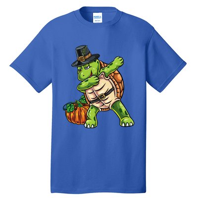 Dabbing Pilgrim Turtle Thanksgiving Cool Gift Tall T-Shirt