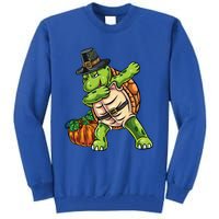 Dabbing Pilgrim Turtle Thanksgiving Cool Gift Tall Sweatshirt