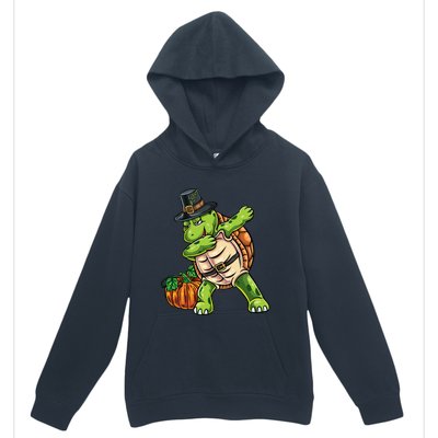 Dabbing Pilgrim Turtle Thanksgiving Cool Gift Urban Pullover Hoodie