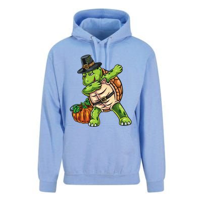 Dabbing Pilgrim Turtle Thanksgiving Cool Gift Unisex Surf Hoodie