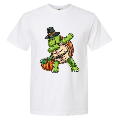 Dabbing Pilgrim Turtle Thanksgiving Cool Gift Garment-Dyed Heavyweight T-Shirt