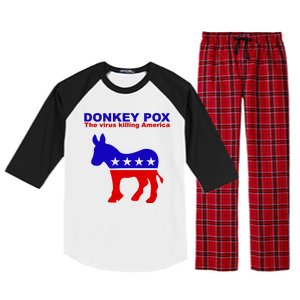 Donkey Pox The Virus Killing America Funny Raglan Sleeve Pajama Set