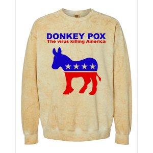 Donkey Pox The Virus Killing America Funny Colorblast Crewneck Sweatshirt