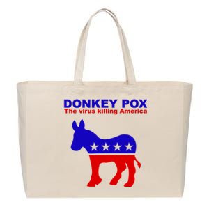 Donkey Pox The Virus Killing America Funny Cotton Canvas Jumbo Tote