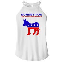 Donkey Pox The Virus Killing America Funny Women’s Perfect Tri Rocker Tank