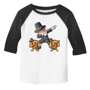 Dabbing Pilgrim Turkey Thanksgiving Day Funny Dab Gift Toddler Fine Jersey T-Shirt