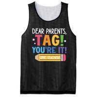 Dear Parents Tag YouRe It Love Teachers Mesh Reversible Basketball Jersey Tank