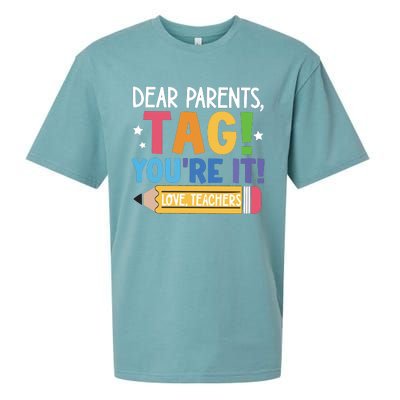 Dear Parents Tag YouRe It Love Teachers Sueded Cloud Jersey T-Shirt