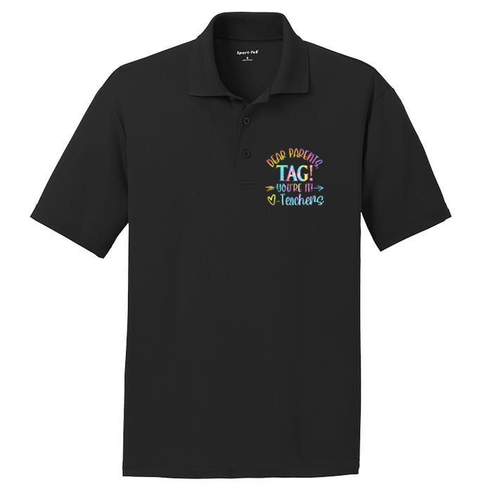 Dear Parents Tag YouRe It Love Teachers Funny Teacher Lover PosiCharge RacerMesh Polo