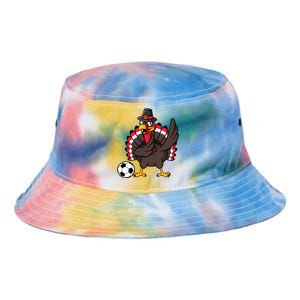 Dabbing Pilgrim Turkey Thanksgiving Day Soccer Gobble Player Cute Gift Tie Dye Newport Bucket Hat