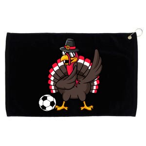 Dabbing Pilgrim Turkey Thanksgiving Day Soccer Gobble Player Cute Gift Grommeted Golf Towel